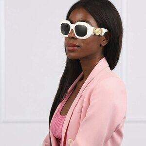 NEW Versace VE4424U 314/87 MEDUSA BIGGIE White Grey Square Oversized Sunglasses